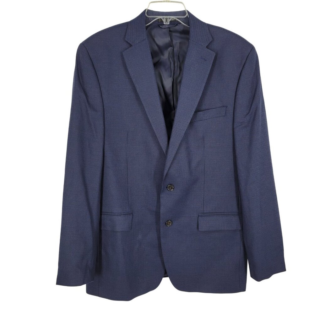 Lauren Ralph Lauren Houndstooth Blazer 44L Sport Coat Suit Jacket Classic Preppy